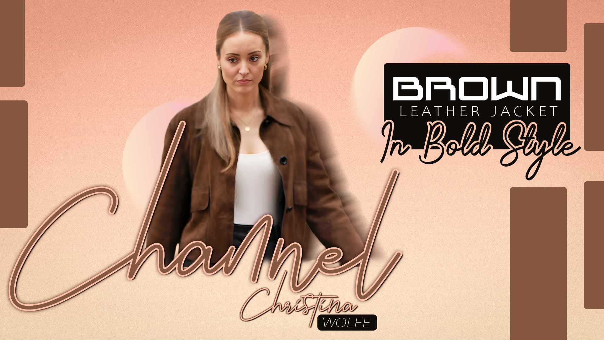 Channel Christina Wolfe Brown Leather Jacket In Bold Style